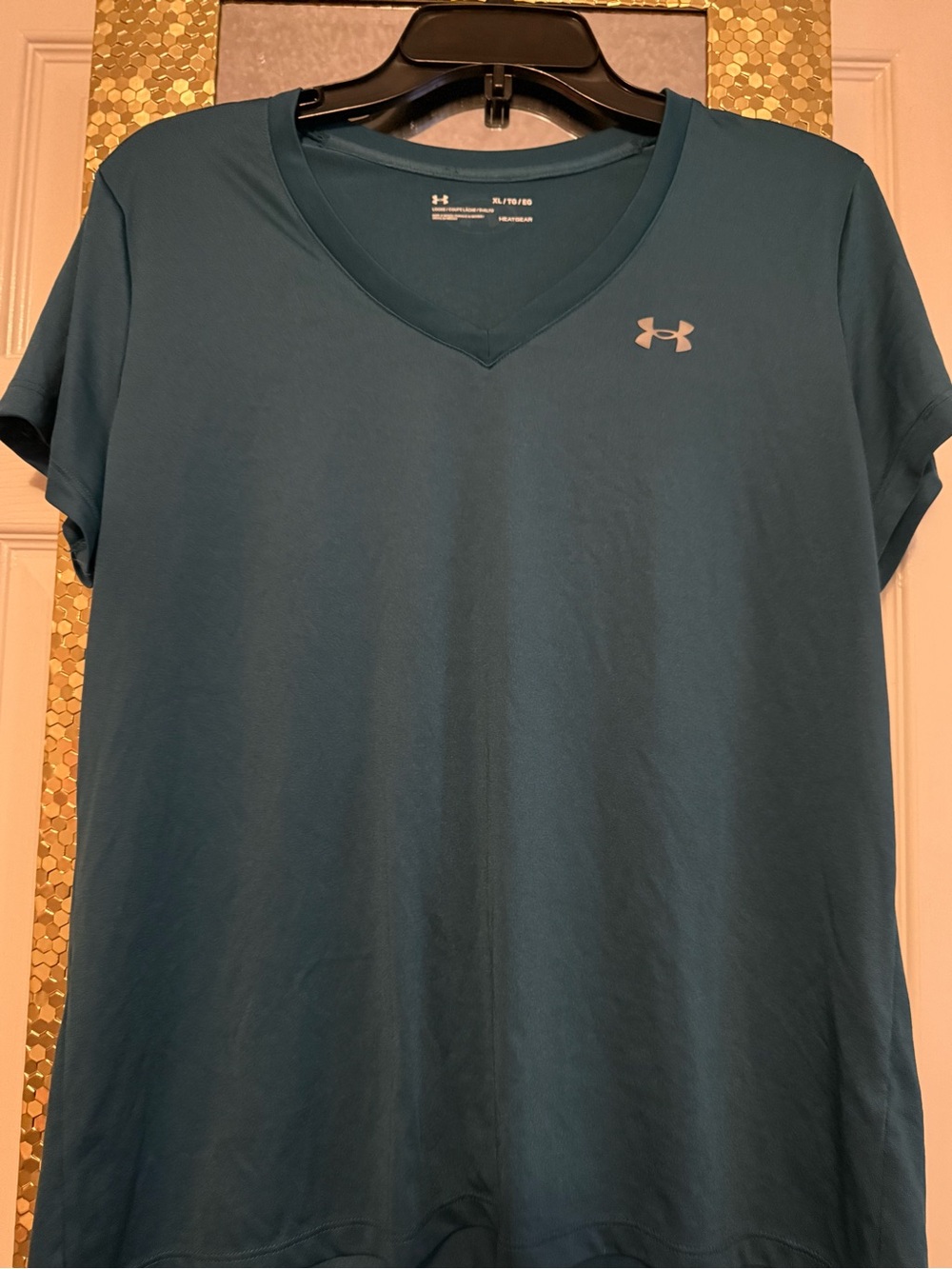 Under Armour Men's V-Neck Short Sleeve Shirt — Teal